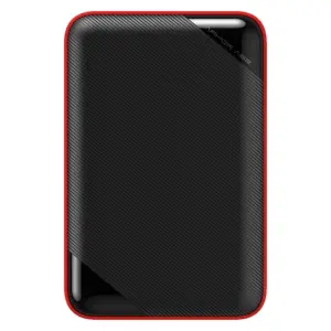 هارد دیسک اکسترنال سیلیکون پاور مدل Armor A62، با ظرفیت 1 ترابایت، دارای رابط کابل USB 3.2 Gen 1، سازگار با ویندوز و مک، مقاوم در برابر آب و ضربه، دارای کابل ضدخش و نشانگر LED